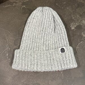 Slightly Buddha Gray Ribbed Knit Beanie- NWOT